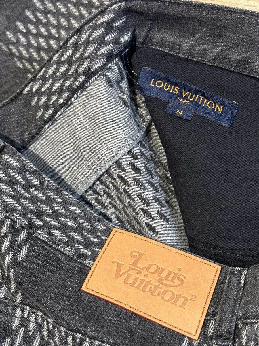 Louis V x Nigo Giant Damier Waves MNGM Denim Pants