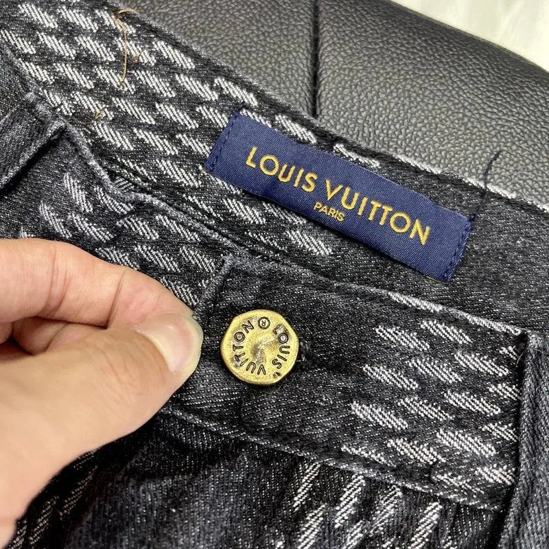 Louis V x Nigo Giant Damier Waves MNGM Denim Pants