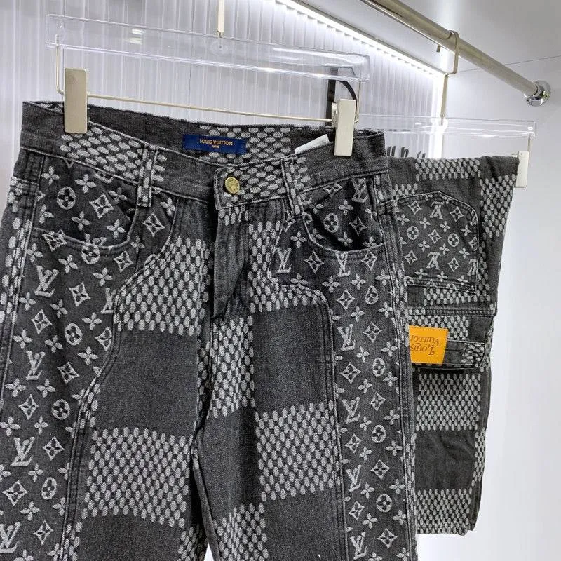 Louis V x Nigo Giant Damier Waves MNGM Denim Pants
