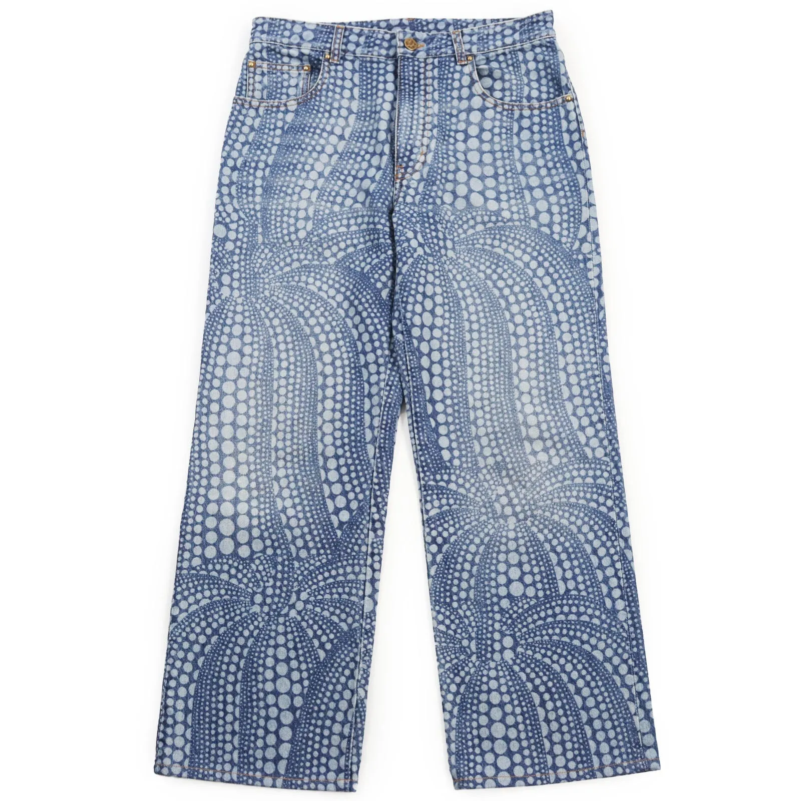 LOUIS VUITTON Denim pants cotton Indigo blue All Over Pumpkin Denim Pants 29