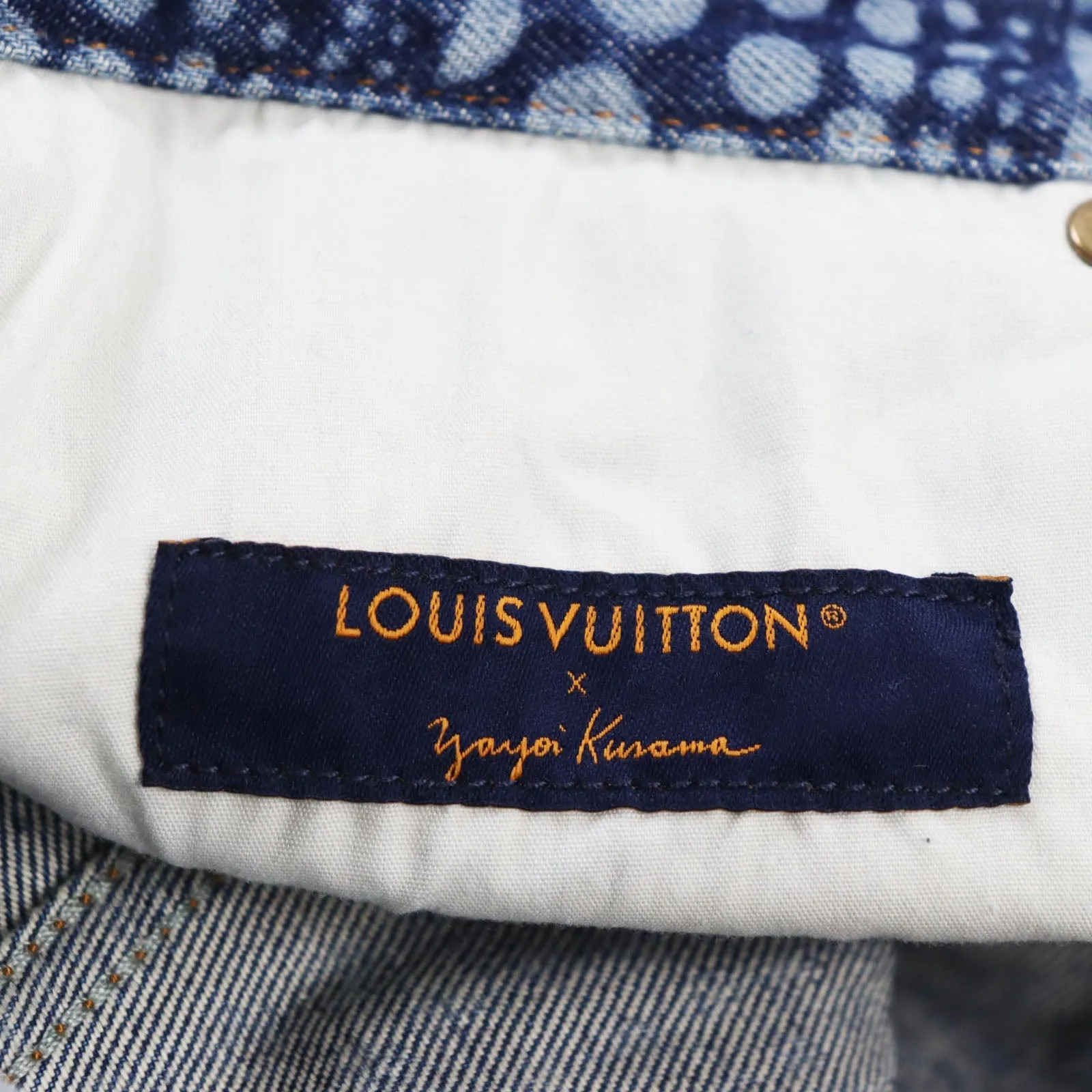 LOUIS VUITTON Denim pants cotton Indigo blue All Over Pumpkin Denim Pants 29