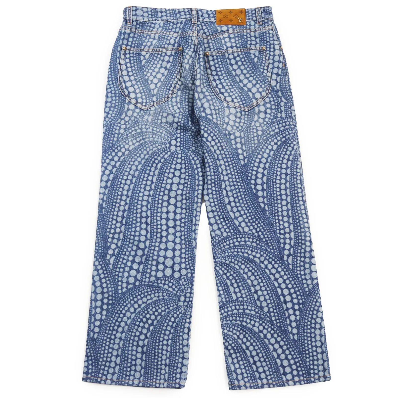 LOUIS VUITTON Denim pants cotton Indigo blue All Over Pumpkin Denim Pants 29