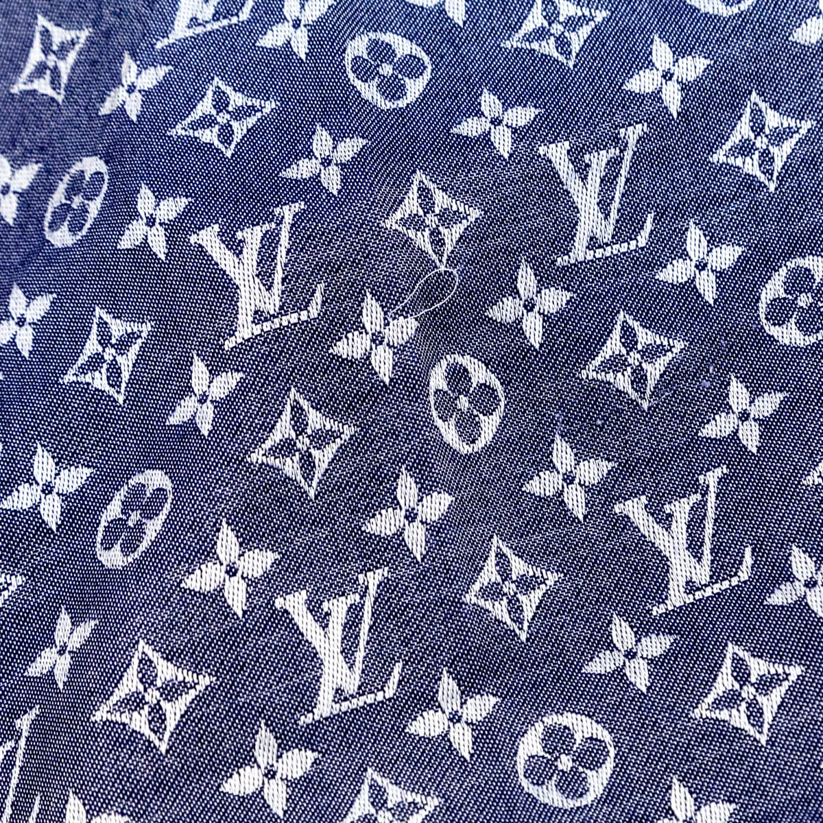 Louis Vuitton Navy Lurex Monogram Shine Flower Embellished Shawl
