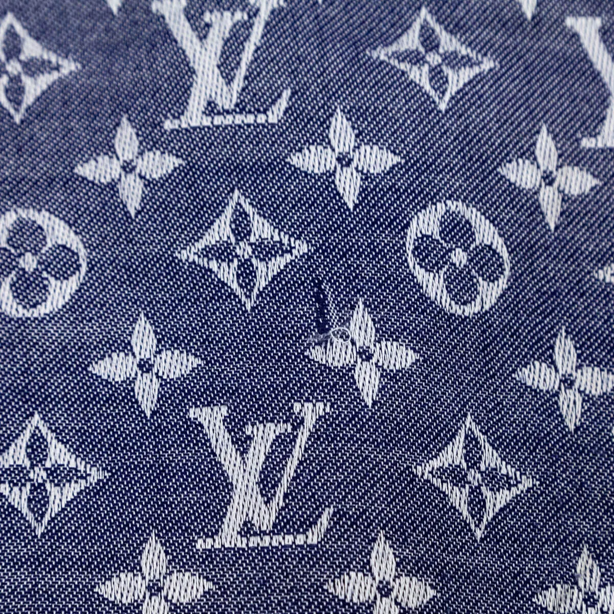 Louis Vuitton Navy Lurex Monogram Shine Flower Embellished Shawl