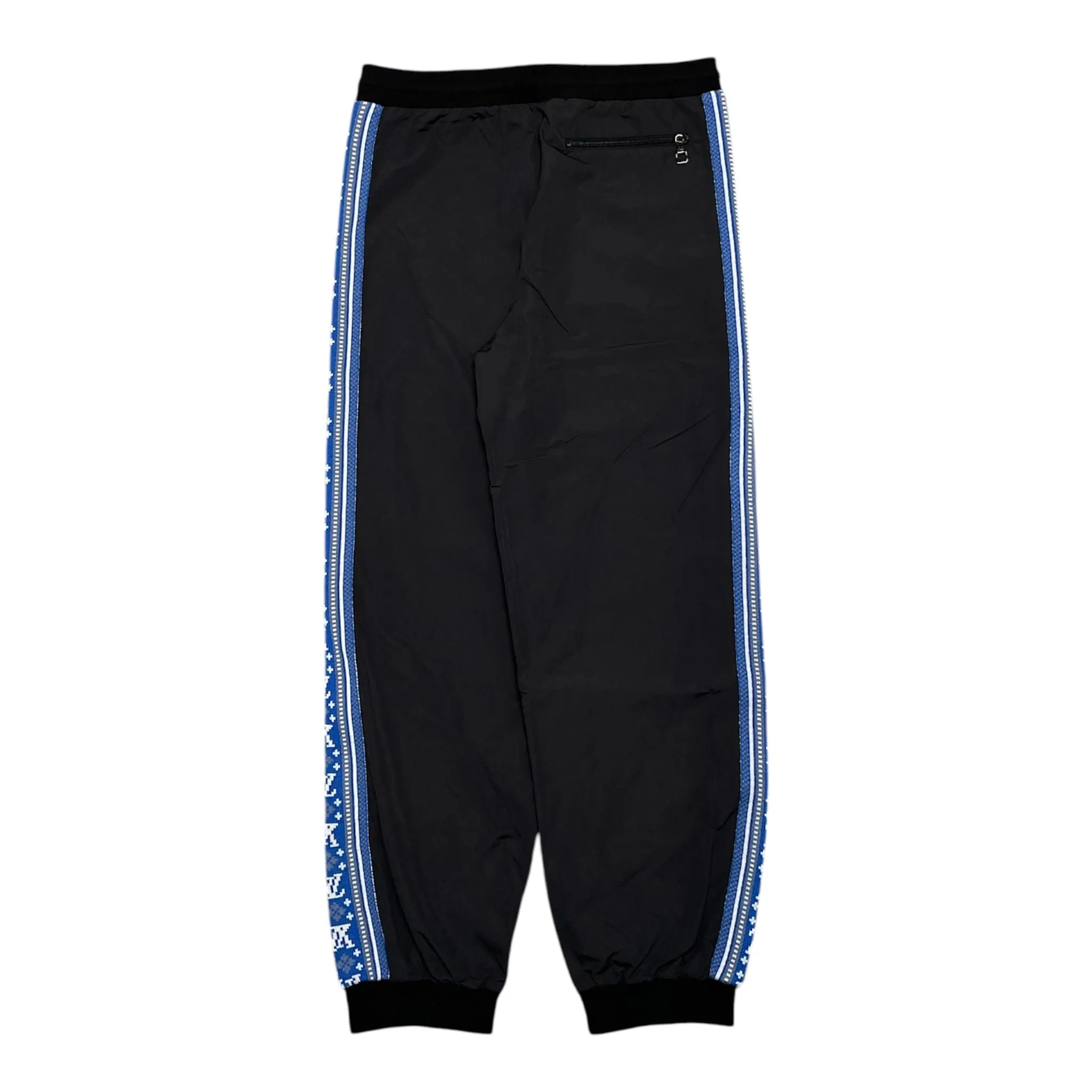 Louis Vuitton Nylon Tapered Track Pants Black Blue Pre-Owned