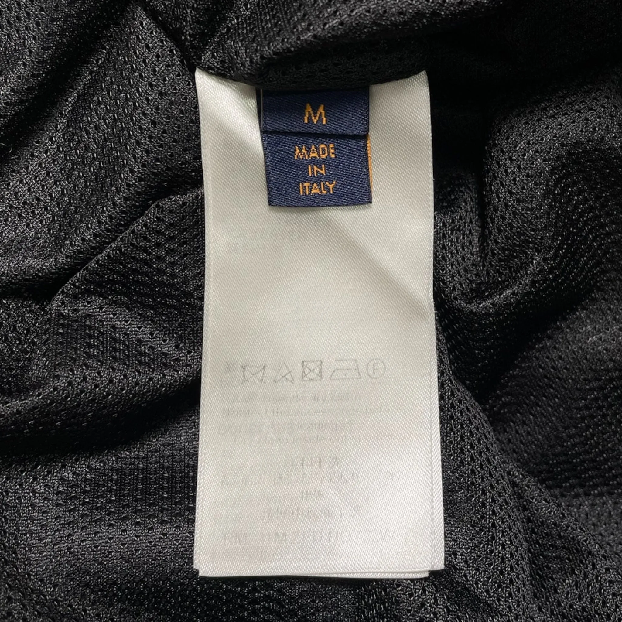 Louis Vuitton Nylon Tapered Track Pants Black Blue Pre-Owned