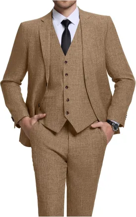Men Suits Lightweight 3 Piece Slim Fit 2 Button Blazer Vest Pants Suit Sets Casual Men Wedding Suits Prom Tuxedo
