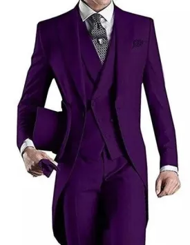 Mens  Custom made  wedding Tuxedo Grooms long Tail wedding suit
