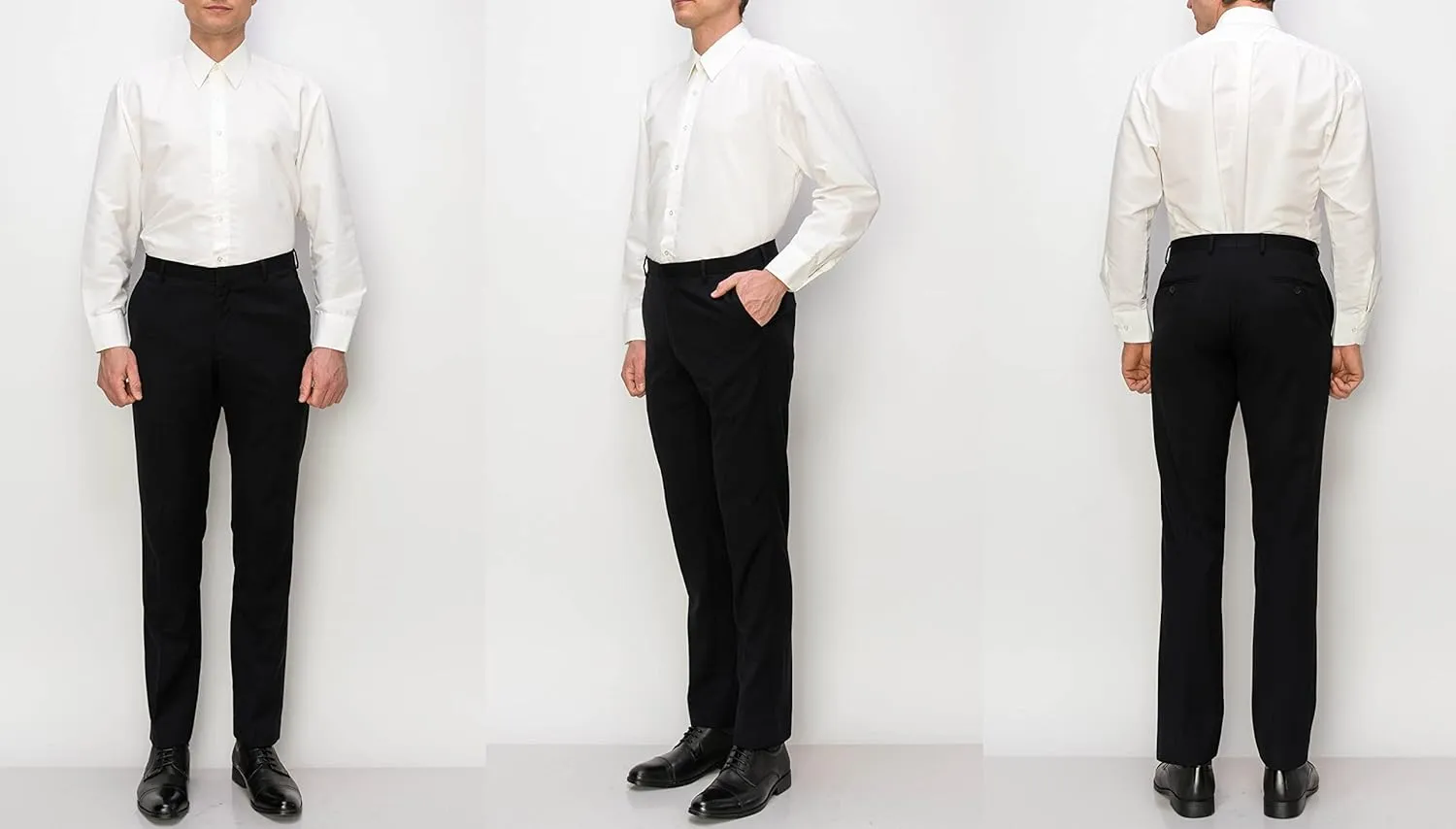 Men's Microfiber Tuxedo Dress Shirt Laydown Collar, Non Pleat