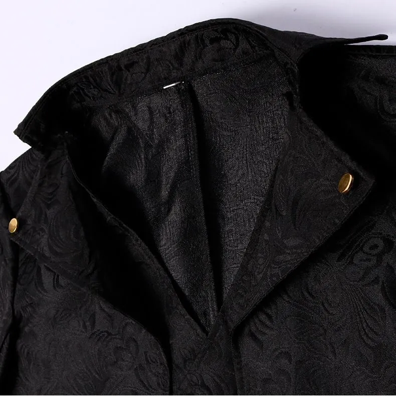Mens Steampunk Medieval Jacket Pirate Viking Renaissance Costume Tailcoat Victorian Tuxedo Coats