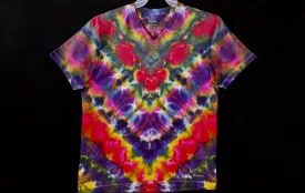 Men'sStretch V neck  T shirt Medium #2592 Chevron design $80