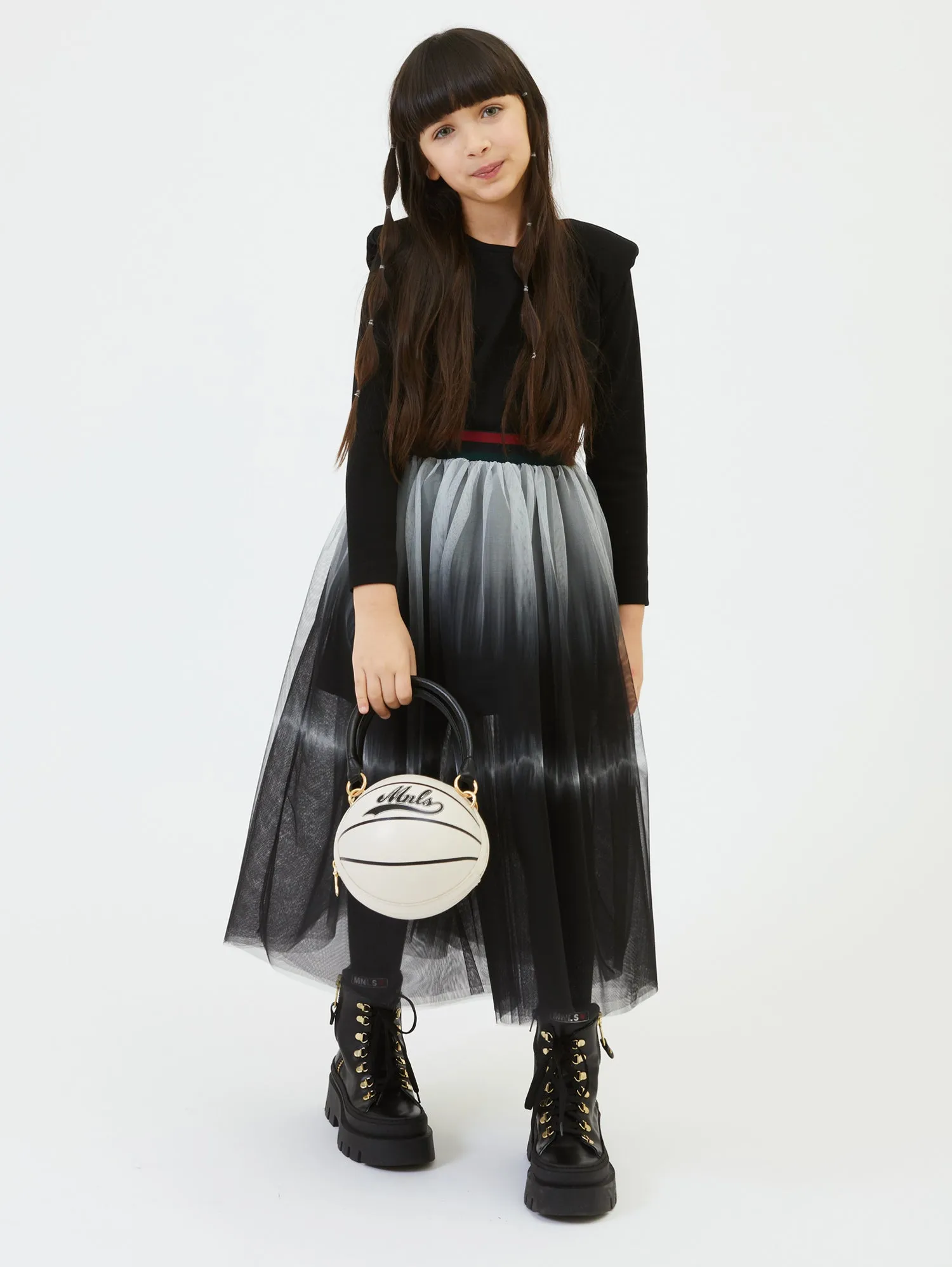 ML Black Tie Dye Tulle Bottom Dress