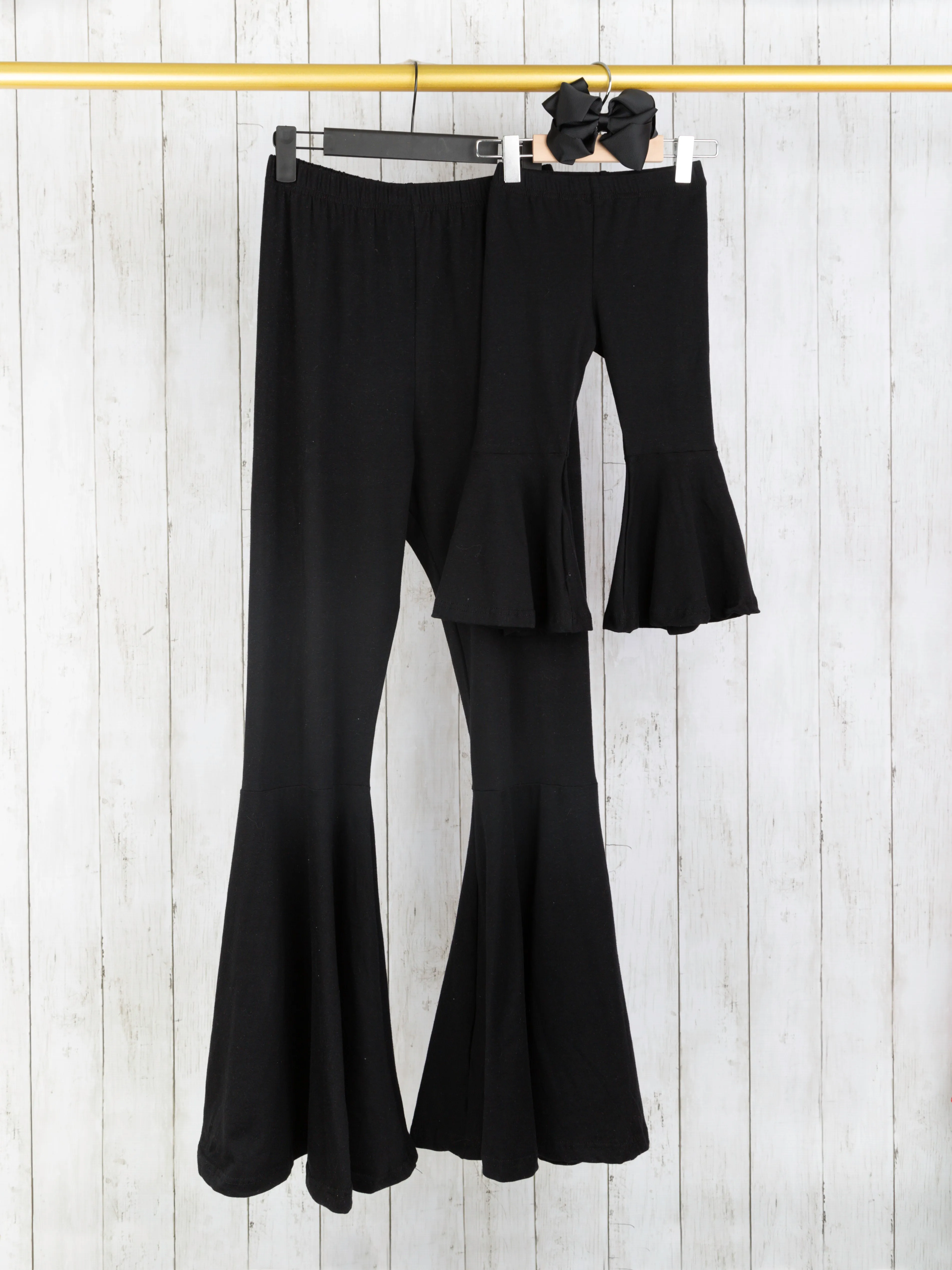 Mom & Me Black Bell Bottoms