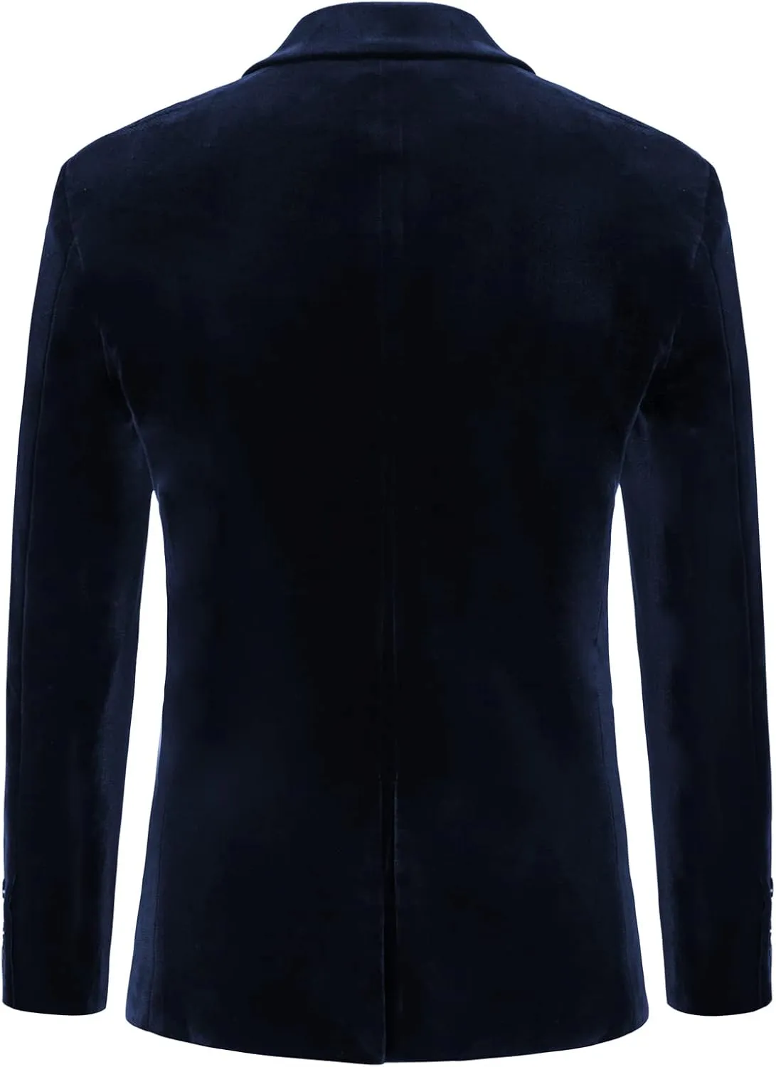 PJ PAUL JONES Mens Velvet Blazer Two Button Sport Coat Solid Slim Fit Suit Jacket for Dinner Prom Wedding