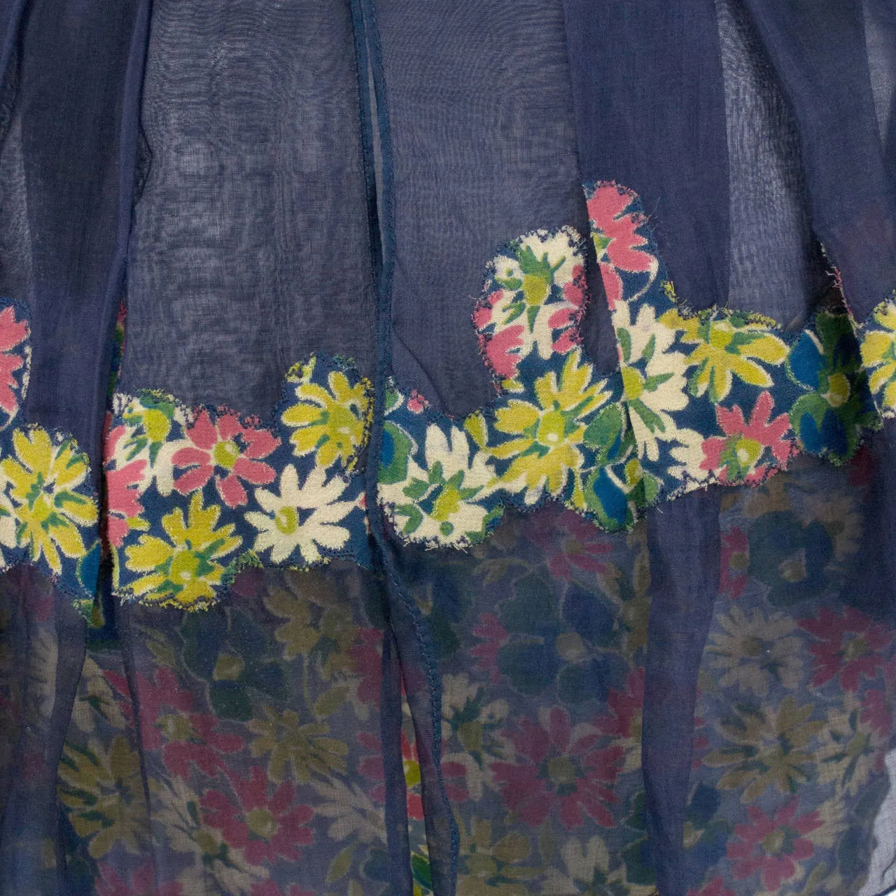 RESERVED // 1930s Rare Vintage Dress Chanel Adaptation in floral Silk Chiffon