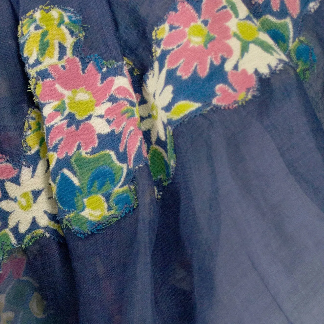 RESERVED // 1930s Rare Vintage Dress Chanel Adaptation in floral Silk Chiffon