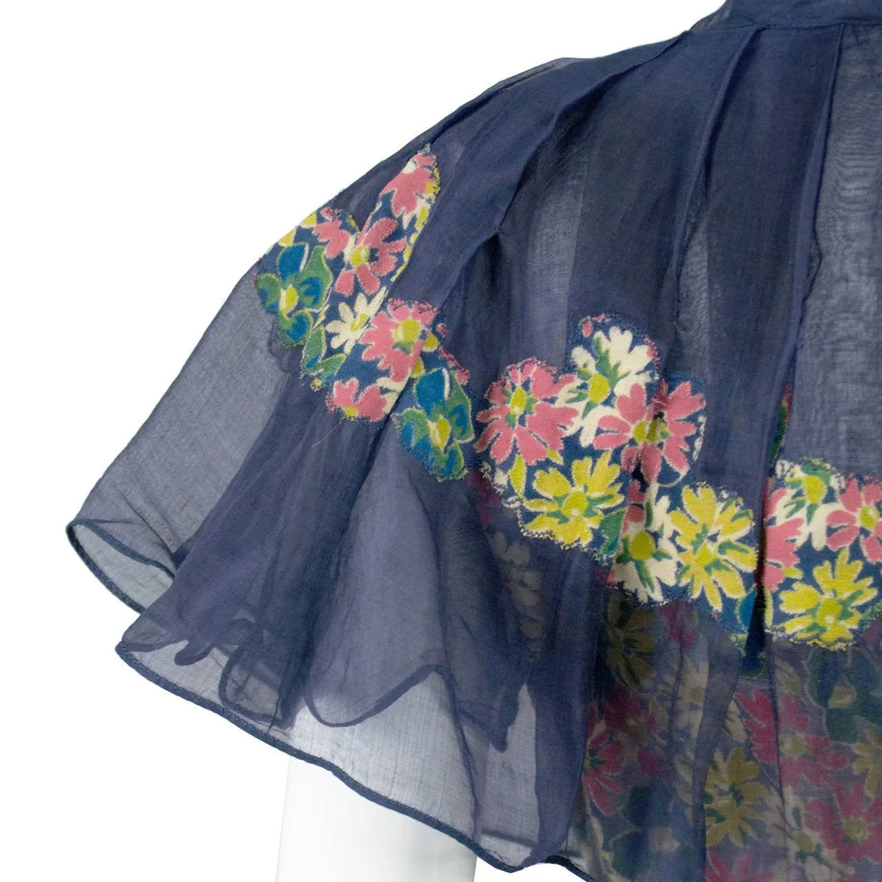 RESERVED // 1930s Rare Vintage Dress Chanel Adaptation in floral Silk Chiffon