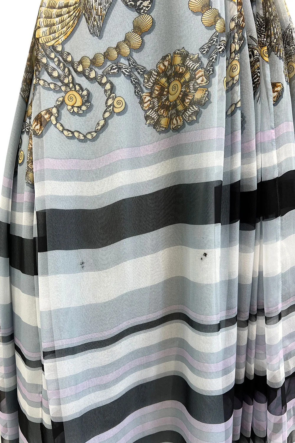 Resort 2009 Gucci by Frida Giannini Runway Look 18 Silk Caftan Dress w Elaborate Shell Halter