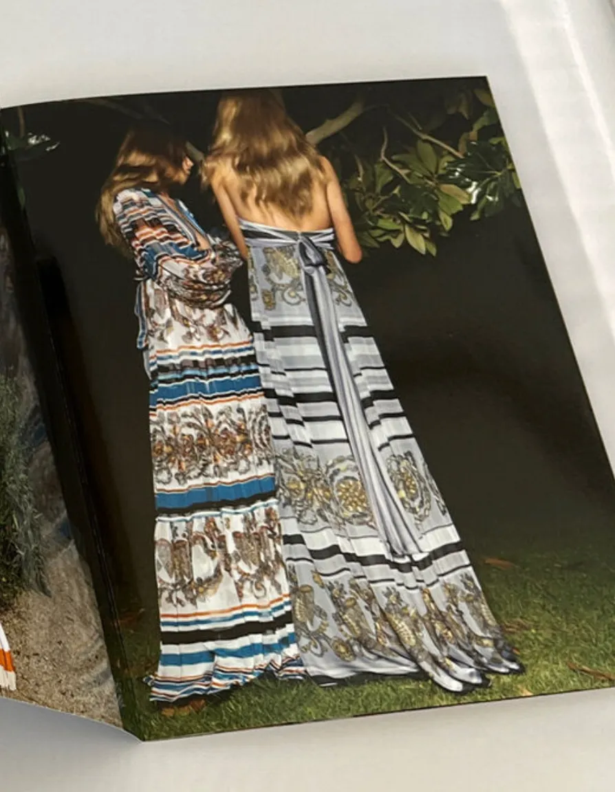 Resort 2009 Gucci by Frida Giannini Runway Look 18 Silk Caftan Dress w Elaborate Shell Halter