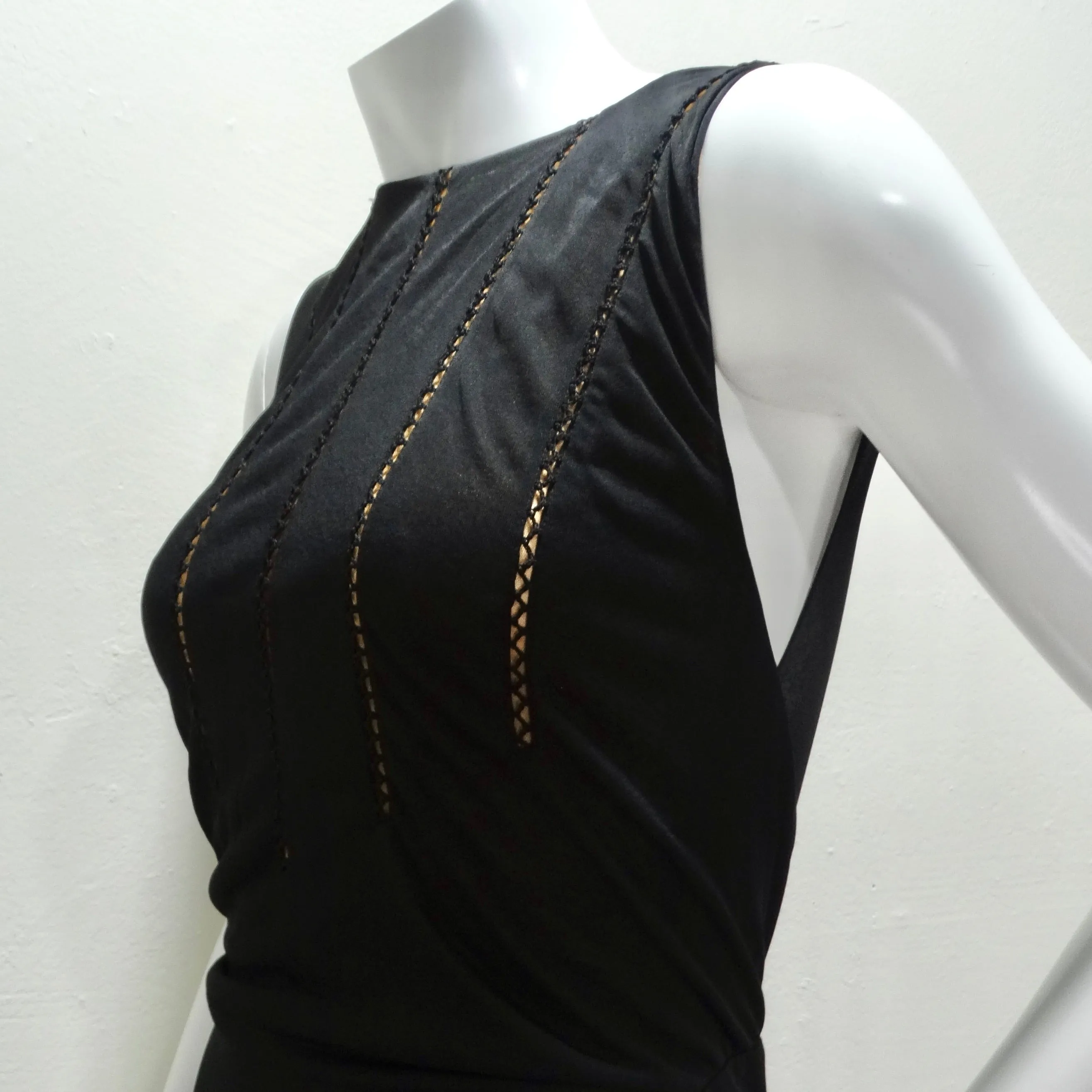 Richard Tyler Couture 1990s Black Evening Gown