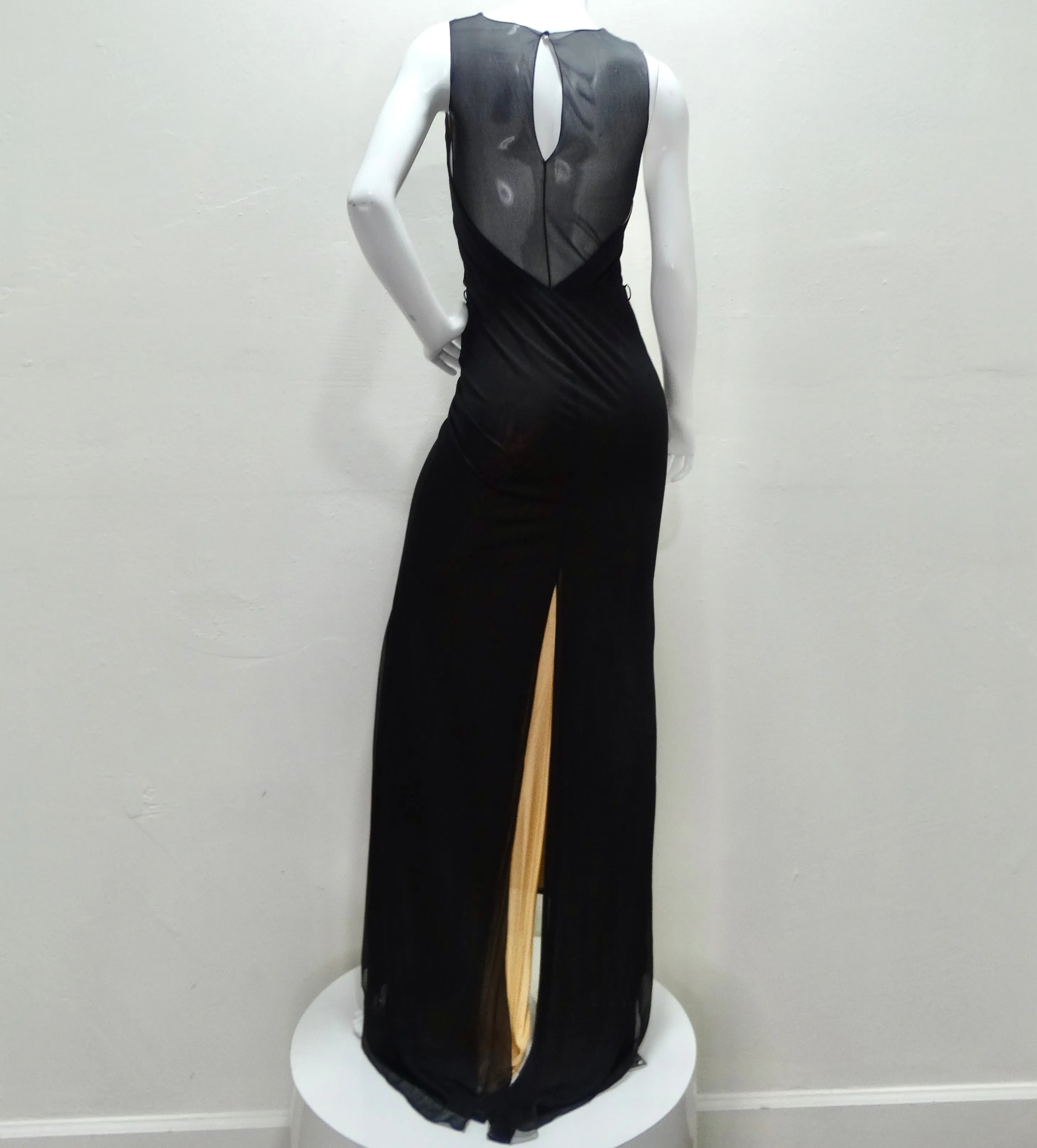 Richard Tyler Couture 1990s Black Evening Gown