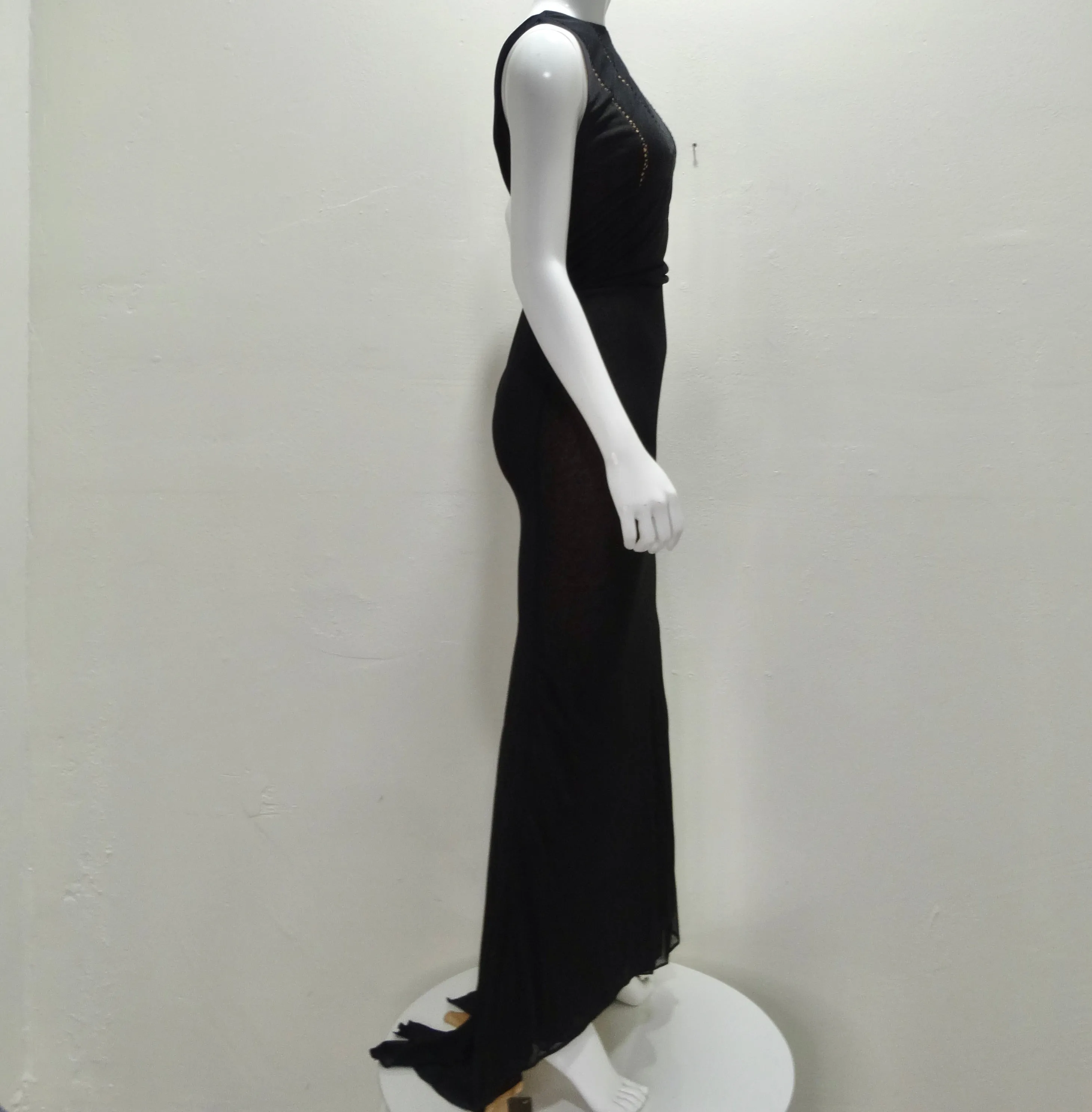 Richard Tyler Couture 1990s Black Evening Gown