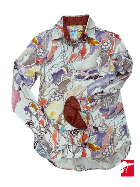 Robert Graham french cuff blouse size XS