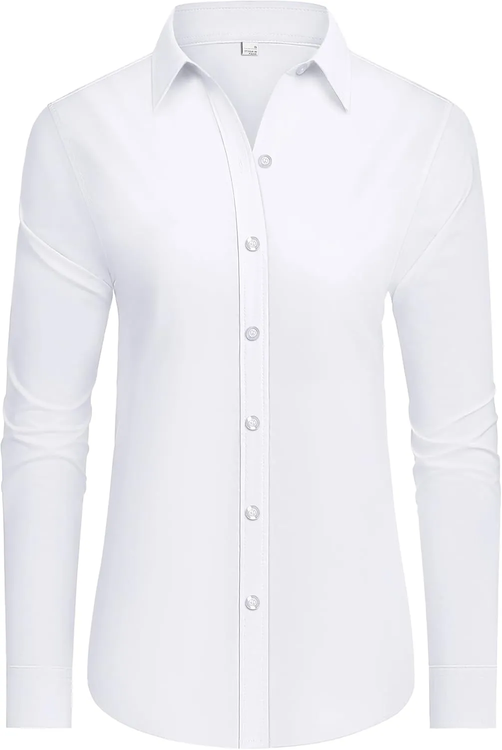 siliteelon Button Down Shirts Dress Shirts for Women Long Sleeve Womens Work Shirts Regular Fit Cotton Dress Shirts