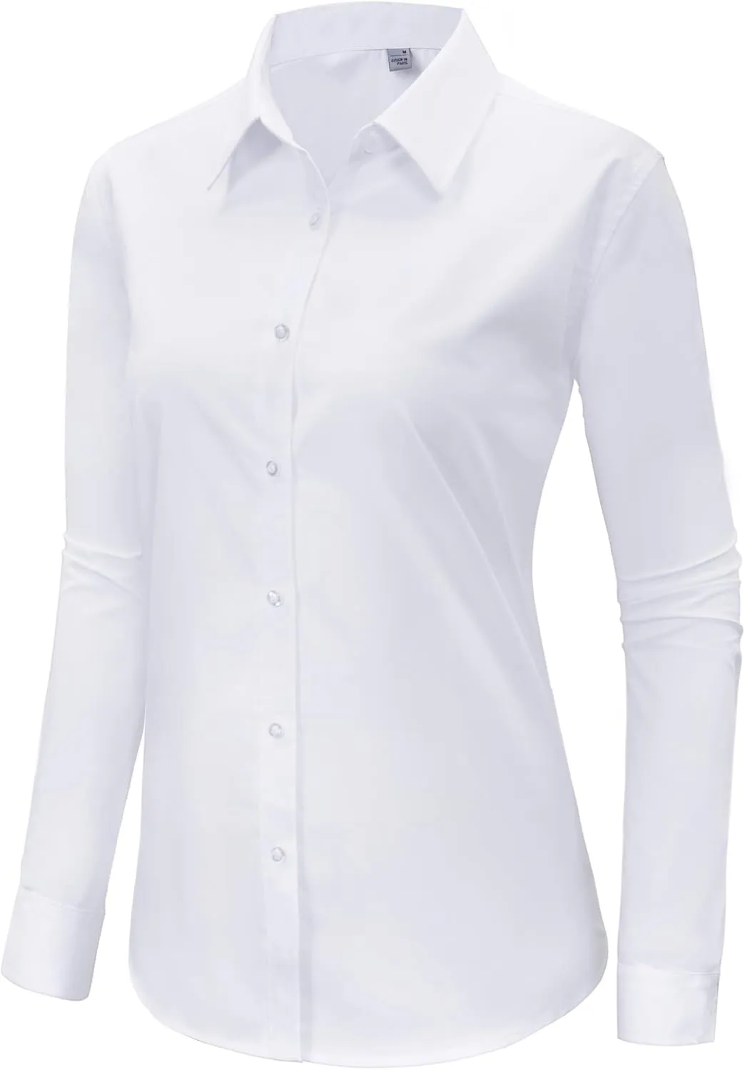 siliteelon Button Down Shirts Dress Shirts for Women Long Sleeve Womens Work Shirts Regular Fit Cotton Dress Shirts