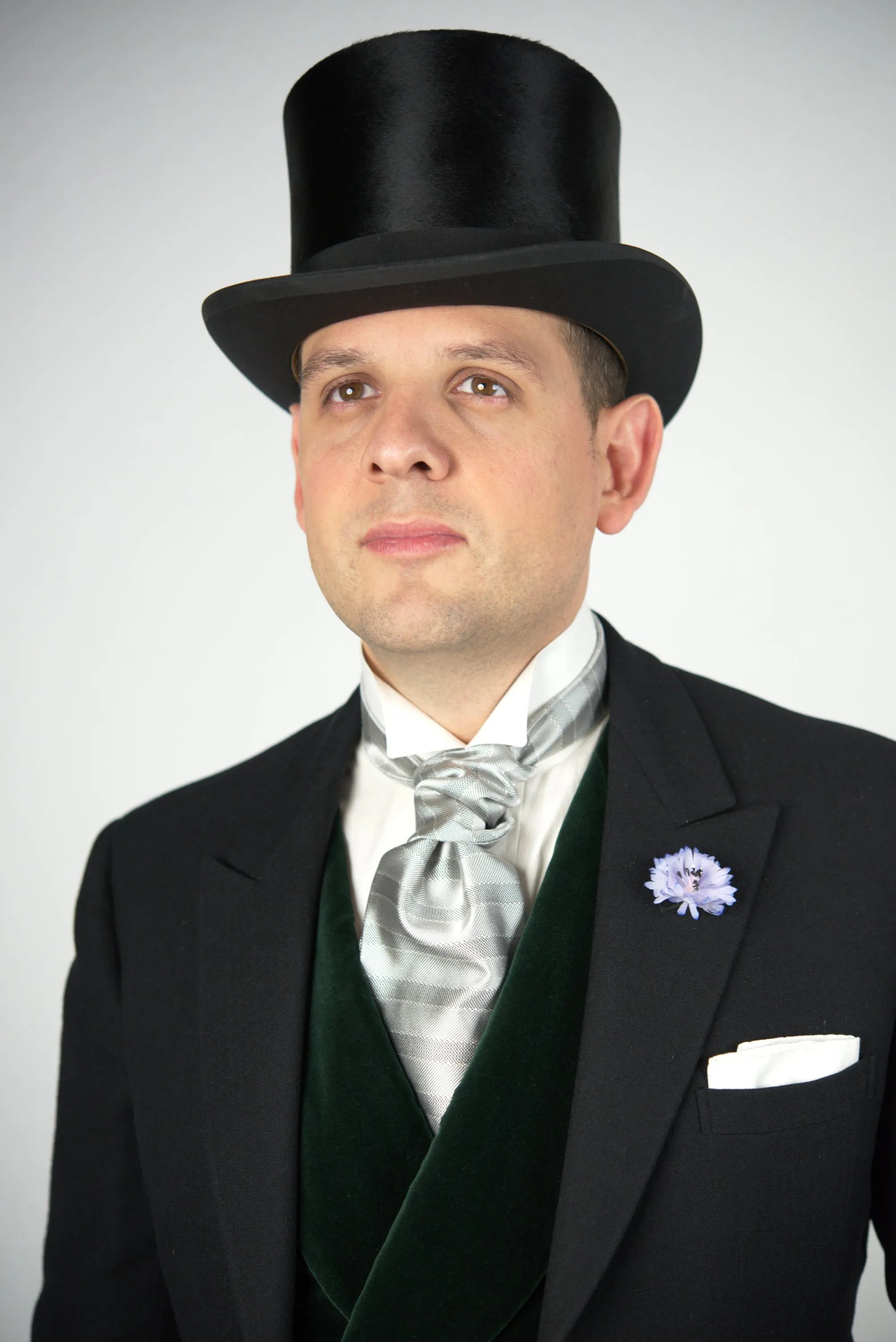 Silver Striped Formal Wedding Ascot