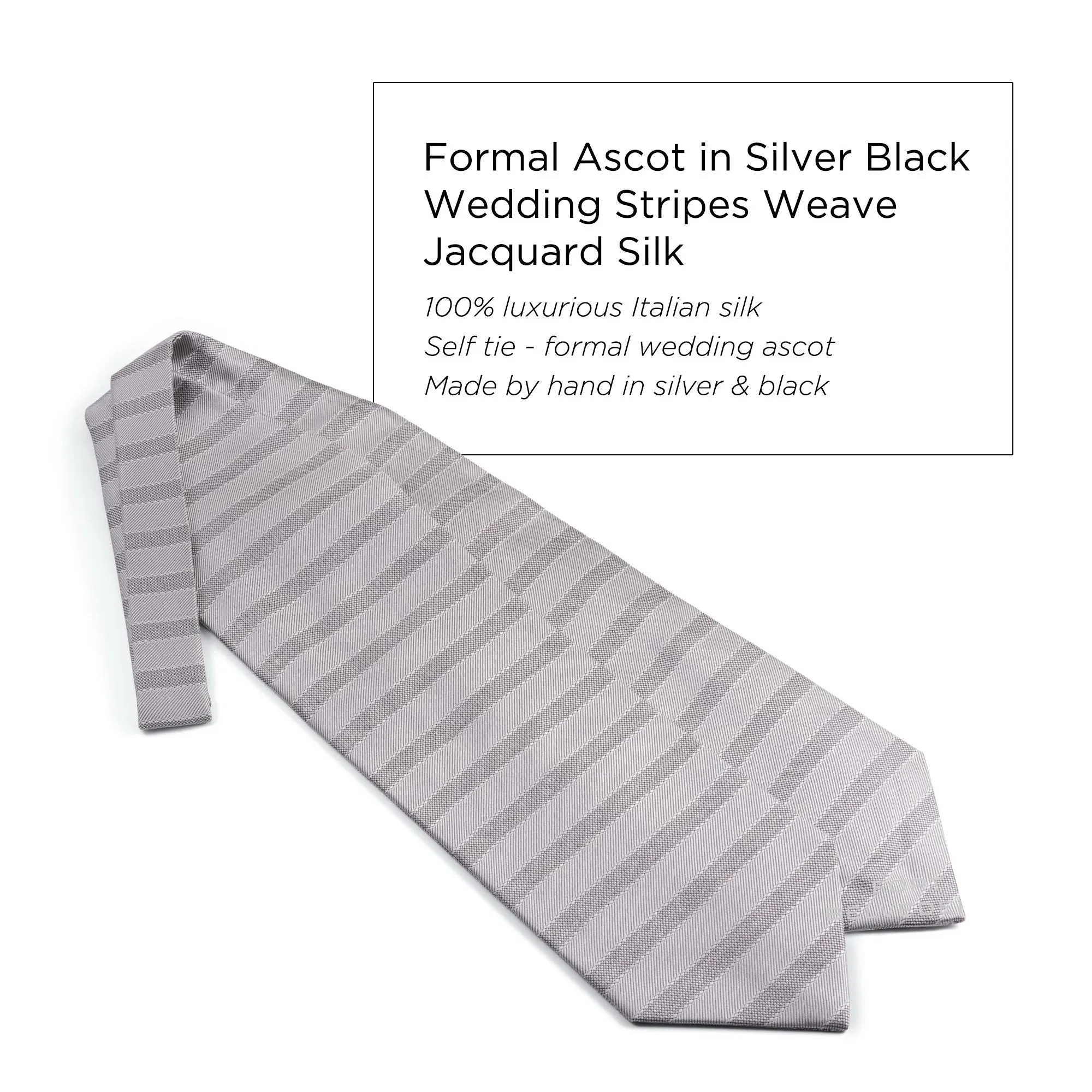 Silver Striped Formal Wedding Ascot