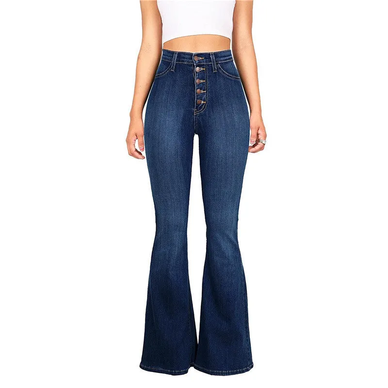 Trendy Washed Wide Leg Denim Jeans - GlamzLife