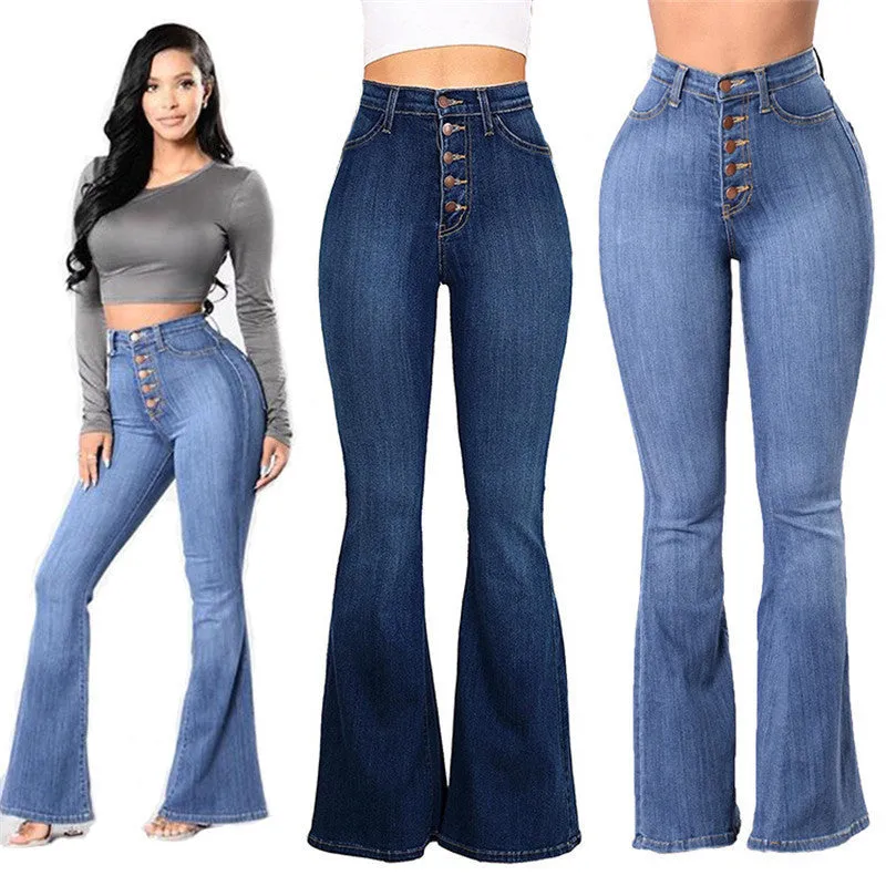 Trendy Washed Wide Leg Denim Jeans - GlamzLife