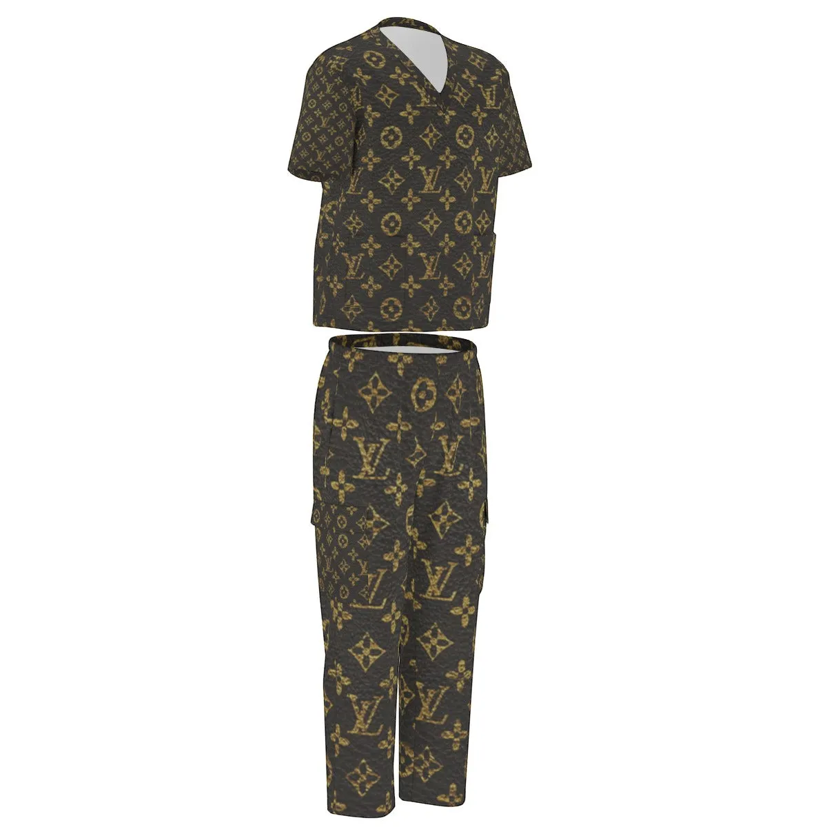 Unisex Fashion Scrub Set With Six Pocket