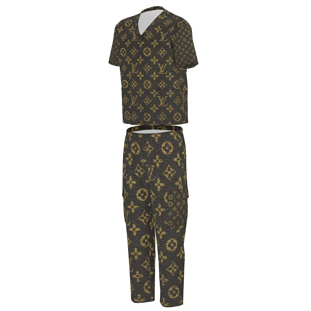 Unisex Fashion Scrub Set With Six Pocket