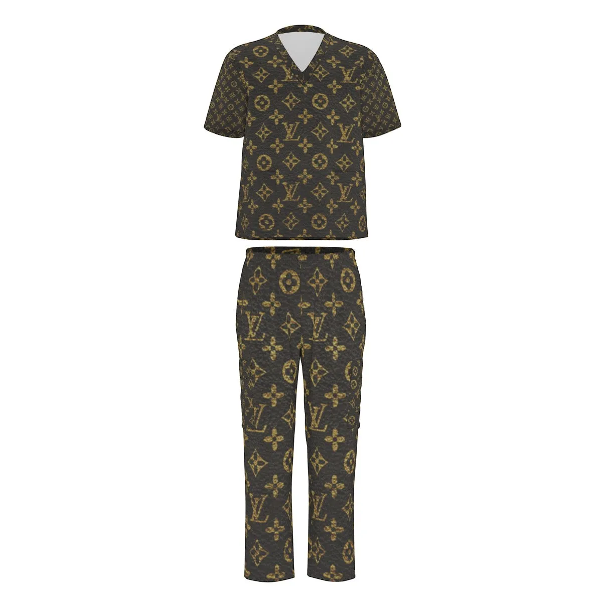 Unisex Fashion Scrub Set With Six Pocket