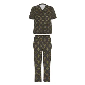 Unisex Fashion Scrub Set With Six Pocket