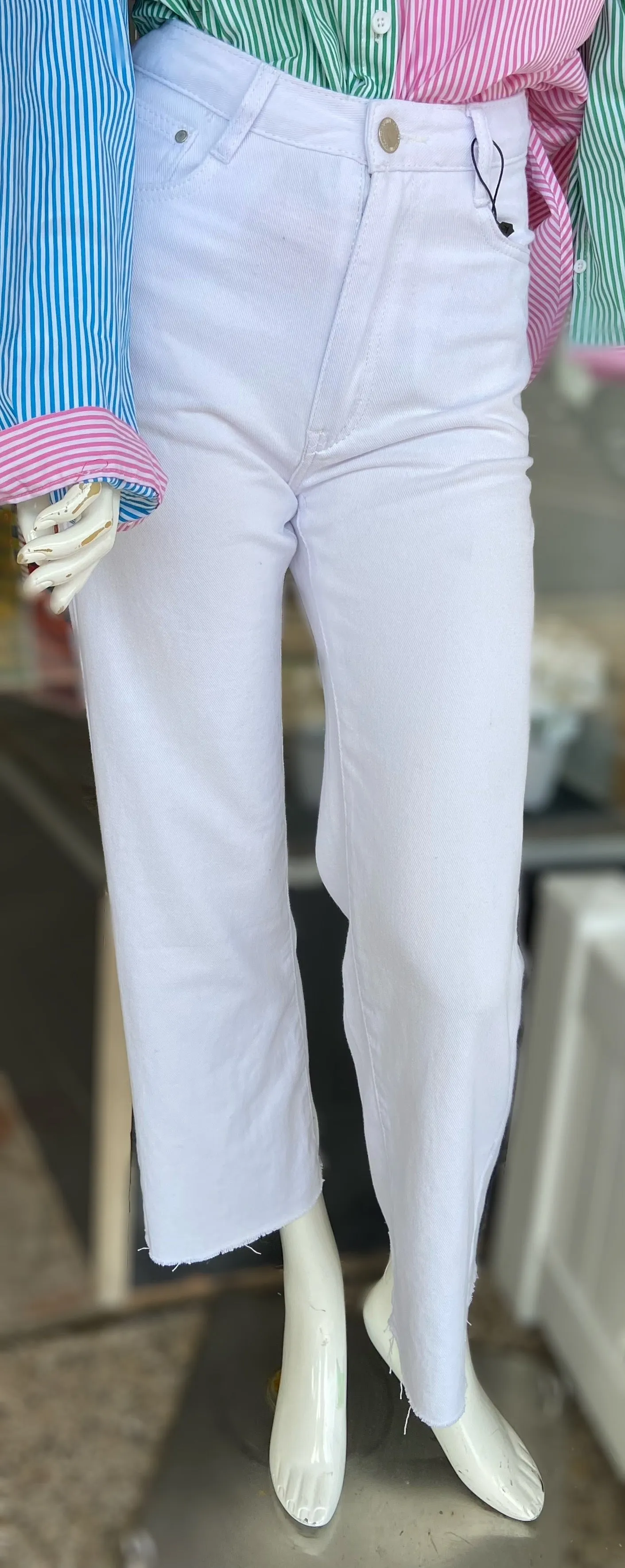 White Wide Leg Jeans