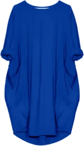 Women's Oversized Dress Long Sleeve Loose Tunic T-Shirt Dresses Summer Fashion Baggy Dress with Pockets 2025
