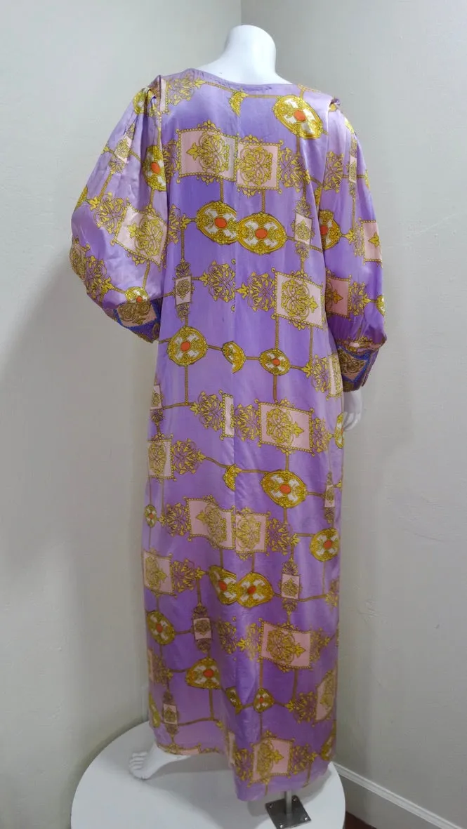 Yves Saint Laurent Silk Beaded Maxi Dress